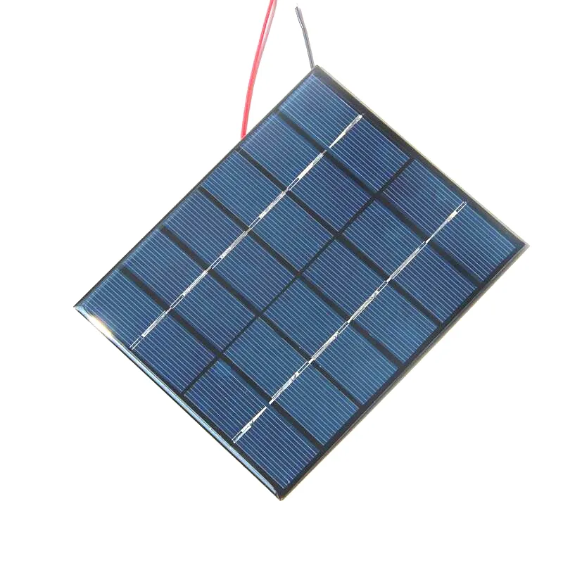 BUHESHUI 2W 6V Epoxy Solar Cell Polycrystalline Solar Panel Module+Cable DIY System Solar Charger For 3.7v Battery 136*110*3MM