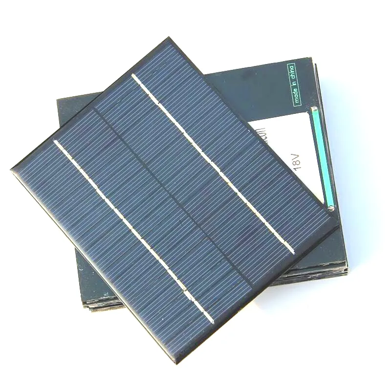 BUHESHUI Min Epoxy Solar Cell Module 2W 18V Polycrystalline Solar Panel For 12V Battery Charger DIY System Education 136*110MM