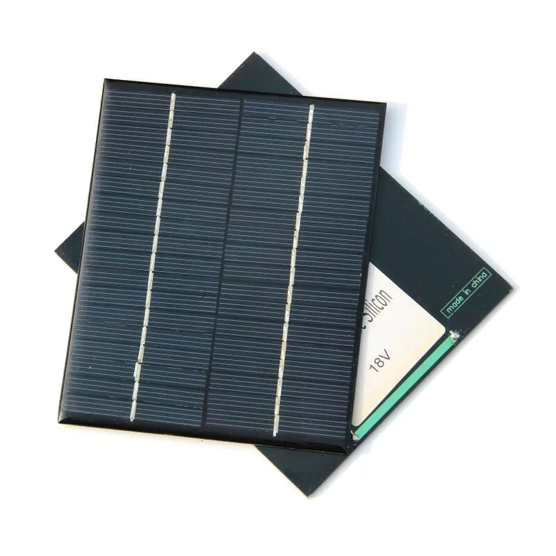 BUHESHUI Min Epoxy Solar Cell Module 2W 18V Polycrystalline Solar Panel For 12V Battery Charger DIY System Education 136*110MM