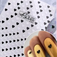 Наклейки слайдеры для ногтей сердечки yes slider