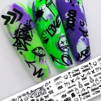 Наклейки для ногтей граффити 