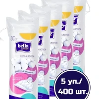 Ватные диски bella cotton, 80 шт. х 5 уп.