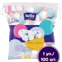 Шарики из ваты bella cotton 100% хлопок, 100 шт.