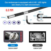 Автомобильный шарнирный Бороскоп, 5,0 дюйма, 6 мм, 8,5 мм