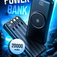 Павербанк PowerBank 20000 Повербанк беспроводная зарядка