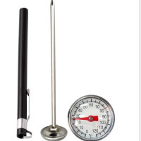 Термометр из нержавеющей стали, Кухонный Термометр для еды, чая, воды, мяса, молока, кофе, пены, барбекю, тестер температуры от-10 до 120 ° C