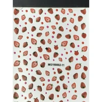 Наклейки для дизайна ногтей - ягода клубника, 1 упаковка