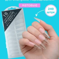 Гелевые типсы стилет матовые