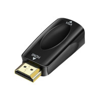 Переходник HDMI-совместимый с VGA-кабелем «штырь-гнездо», аудиоинтерфейс 3,5 мм, адаптер передачи HD 1080P для ПК и ноутбука