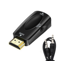 Переходник с HDMI на VGA, аудиоинтерфейс 3,5 мм, штекер на гнездо, HD 1080P
