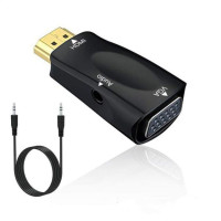 Переходник HDMI (штекер)/VGA (разъем), 3,5 мм, для ПК, ноутбуков, медиаплееров, проекторов, HD 1080P
