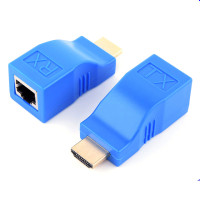 Адаптер сигнала 4k * 2k, Rj45, HDMI, удлинитель до 30 м в длину через сетевой порт Lan Cat5e/6 Utp Lan, 2,5 Гбит/с