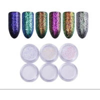 Декор для маникюра шестигранники для ногтей глиттер