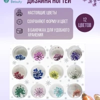 Сухоцветы для дизайна ногтей 12 шт