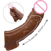 Многоразовые силиконовые презервативы, увеличивающие мужской насадка на пенис, удлинитель, интимные игрушки для взрослых, инструмент для секса для мужчин