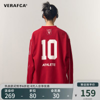 VFC/VERAF CA球服10號套頭休閒上衣男潮牌2022秋冬季情侶圓領寬鬆紅色