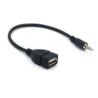 Переходник 3,5 мм jack (штекер)/USB 2.0 (разъем), Для разъема MP3 проигрывателя для автомобиля