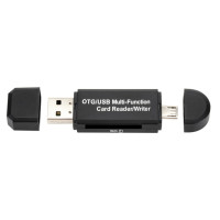 LccKaa OTG кардридер Micro Sd/Sd кардридер MINI USB 2,0 + OTG Micro SD/SDXC TF кардридер адаптер U диск аксессуары для ноутбука