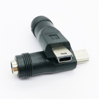 1 шт. 3 шт. мини USB 5 контактов штекер к DC5, 5 Х5, 5 мм, разъем питания 2,1 5,5 мм зарядное устройство адаптер для зарядки 5 в V3 разъем адаптера