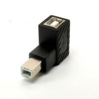 Переходник USB TYPE B «папа»-«мама» под прямым углом 90 градусов вверх и вниз, «левый и правый» адаптер USB 2,0