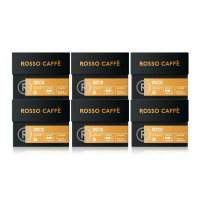 Rosso Caffe Ricco Набор из 6 упаковок капсульного кофе совместимого с кофемашинами Nespresso Original Line