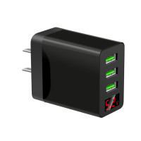 Новый 3 многопортовый адаптер для быстрой зарядки, светодиодный дисплей, портативный универсальный usb-хаб, настенный трансформатор, источник питания, Великобритания, ЕС, США