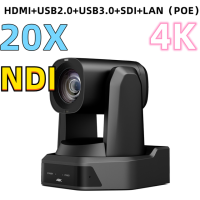 4K NDI HX2 AI отслеживание Видео PTZ камера 12/20X оптический зум с Tally светильник HDMI USB SDI LAN POE для церкви Youtube обучение прямой трансляции