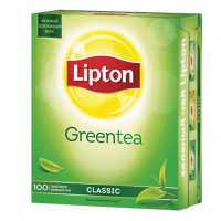 Чай LIPTON (Липтон) "Clear Green", зеленый, 100 пакетиков с ярлычками по 1,3 г