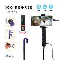 Автомобильный видеобороскоп, вращающийся на 8,5 °, 180 мм, с Wi-Fi