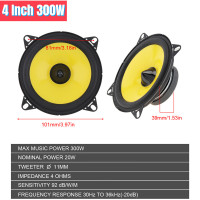 2 шт., автомобильные ультратонкие динамики, 300/400/600 Вт, 4/5/6 дюйма