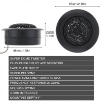 2 шт. 120 Вт высокоэффективные универсальные купольные мини-динамики для автомобильной аудиосистемы