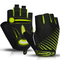 Велосипедные перчатки MOREOK с открытыми пальцами, велосипедные перчатки 5 мм с жидкими гелевыми подушечками, велосипедные перчатки, противоударные перчатки для дорожного и горного велосипеда для мужчин и женщин