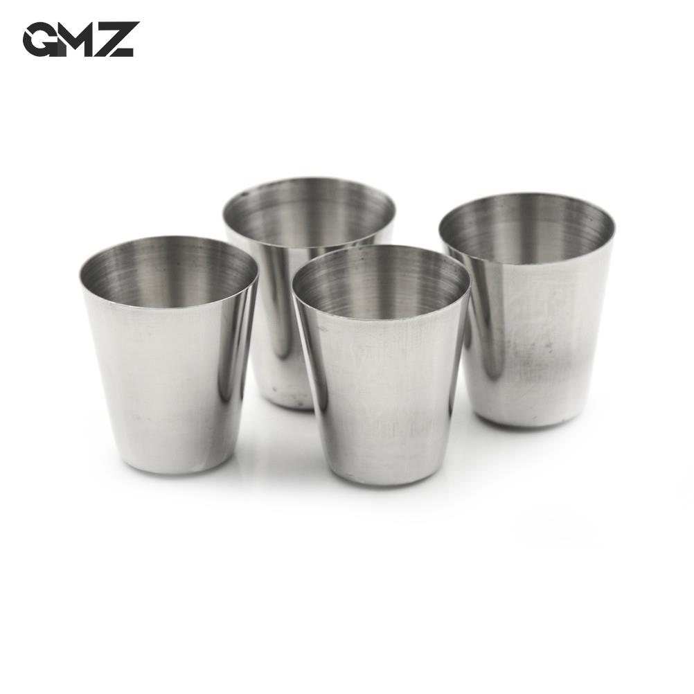 4 Pcs/Set 30ml Drinking Wine Glasses Mini Polished Stainless Steel Shot Glass Cup For Home Kitchen Camping/Travel