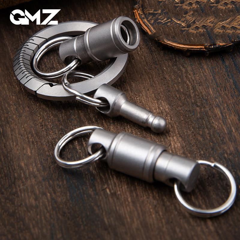 1pc Titanium Alloy Waist Belt Quick Buckle Keyring Titanium Buckle Portable Multifunctional EDC Outdoor Tool