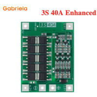 Модуль защиты PCB BMS 3S 40А, защитная плата зарядника литий-ионных и литий-полимерных батарей для двигателя перфоратора, 12,6 В, с балансиром