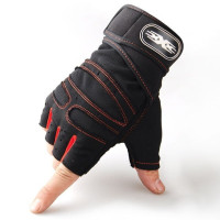 Перчатки с открытыми пальцами для фитнеса, для мужчин и женщин, защита для запястья, Спортивная гантеля, Нескользящие горизонтальные тренировки