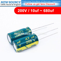 Алюминиевый электролитический конденсатор 200 в DIP, 10 мкФ 33 мкФ 47 мкФ 68 МКФ 100 мкФ 220 мкФ 330 мкФ 470 мкФ 680 мкФ