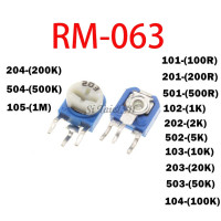 20 шт. RM063 RM-063 100 200 500 1 к 2 к 5 к 10 к 20 к 50 к 100 к 200 к 500 к 1 м ом Триммер Потенциометр переменный резистор