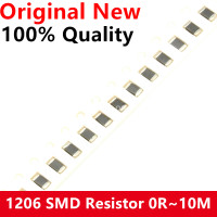 100 шт., SMD резистор 1206, 0R ~ 10M 1/2W 0 1 10 100 150 220 330 Ом 1K 2,2 K 10K 100K 0R 1R 10R 100R 150R 220R 330R