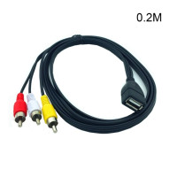 Кабель-переходник USB A мама-3RCA RGB папа ТВ видео