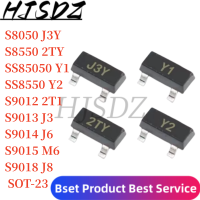 SMD транзистор SOT23, 50 шт., S8050, S8550, SS8550, S9012, S9013, S9014, S9015, S9018, J3Y STY Y1, Y2, 2T1, J3, J6, M6, J8