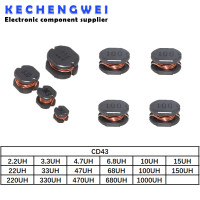 20 шт., индуктор SMD CD43, индуктивность питания 2,2 мкГн 3,3 мкГн 4,7 мкГн 6,8 мкГн 10мкгн 15мкгн 22мкгн 33мкгн 47мкгн 68мкгн 100мкгн 150мкгн 220мкгн 330мкгн 470 мкГн