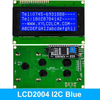 Модуль адаптера последовательного интерфейса для модуля Arduino, 1 шт., ЖК-дисплей 2004 + I2C 2004, 20x4 2004A, синий экран HD44780, ЖК-дисплей/w IIC/I2C