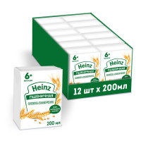 Каша молочная Heinz готовая пшеничная, 6 мес., 200 мл*12 шт