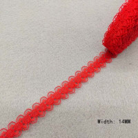 Красивая новинка, 10 ярдов/Лот, красная кружево, лента, тесьма качественная кружевная отделка, сделай сам, вышитые кружева для шитья, декоративная африканская кружевная ткань