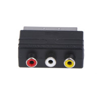 Переходник Scart на 3 RCA S-видео, композитный адаптер RCA Phono, конвертер AV TV Audio для видео, DVD, рекордера, телевизора, проектора