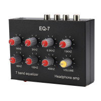 EQ-7 усилитель для автомобильной аудиогарнитуры, 7-полосный эквалайзер, 2-канальный звуковой миксер, эквалайзер, цифровой звуковой эквалайзер
