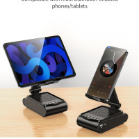 JOCEEY Подставка для телефона с беспроводным Bluetooth-динамиком, противоскользящий и HD объемный звук, регулируемый держатель для планшета и портативный динамик, подходит,adjustable tablet holder portable speaker