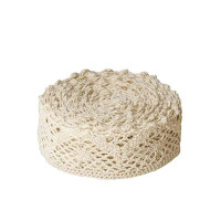 Хлопковая вязаная кружевная лента 5 м цвета слоновой кости в стиле пэчворк для свадебной вечеринки рукоделия одежды швейная ткань «сделай сам» аксессуары ручной работы