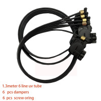 1,3 м трубка для УФ-чернил шланг, 6 цветов с УФ-квадратом, небольшой демпферный винт, гайки, oring для Epson R330 R290 T50 L800